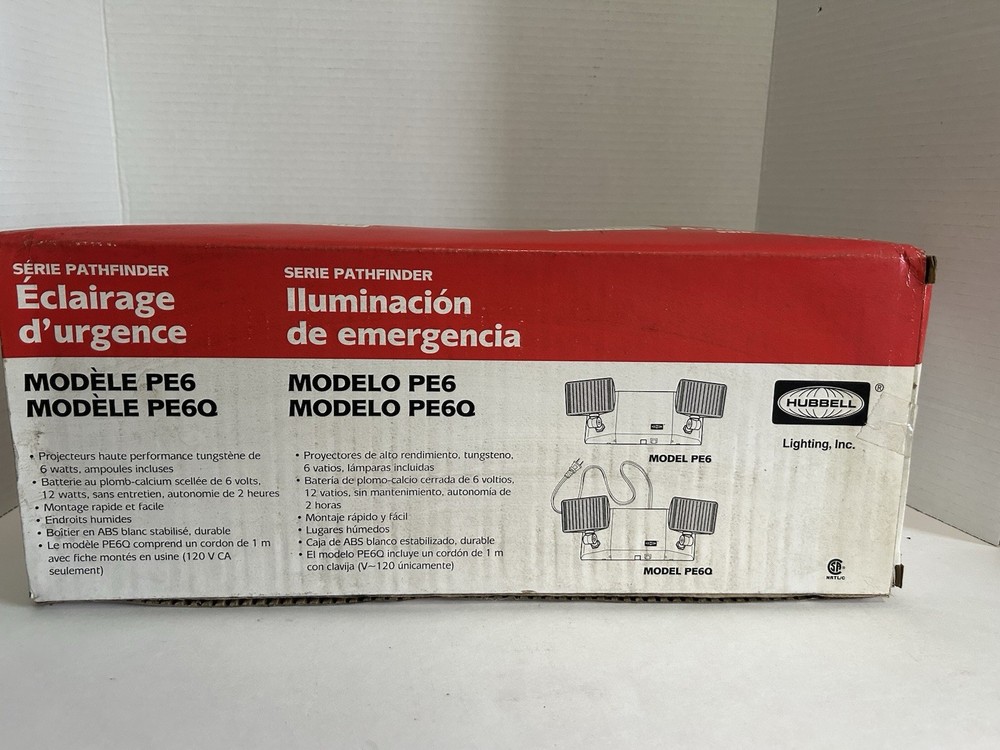 Hubbell Lighting Inc Emergency Light Model PE2 Pathfinder Series White