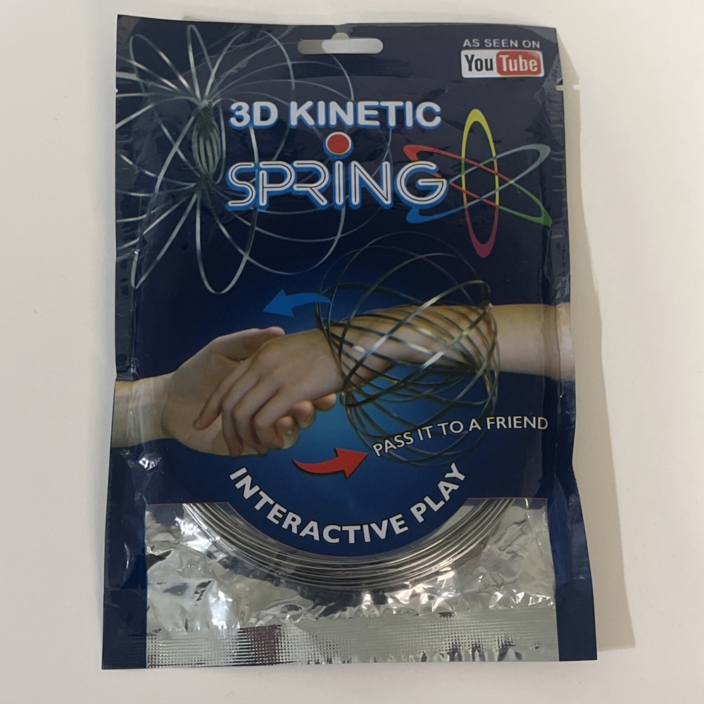 Interactive Flow Ring Spring Metal Kinetic Toy Bag Multi Sensory Educational 3D