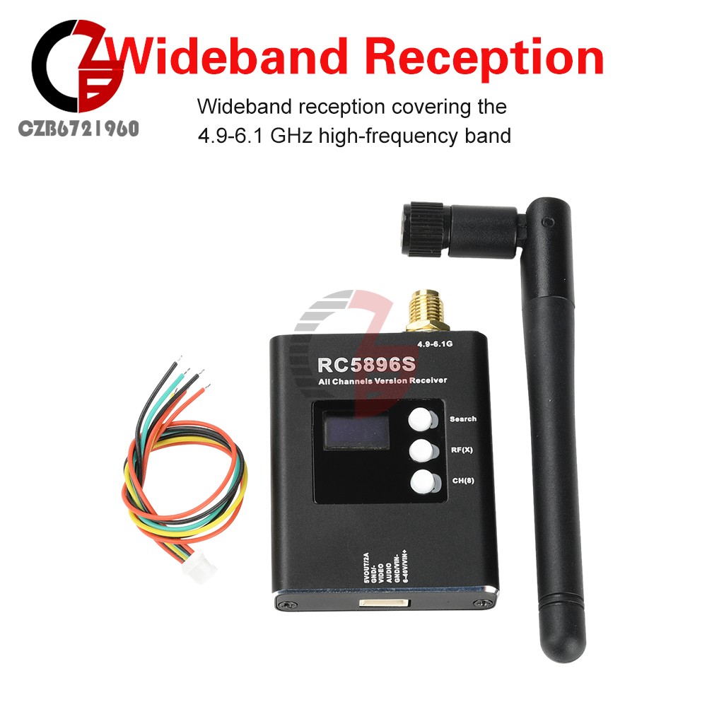DC6-40V RC5896S Receiver 5.8GHz Video Receiver Compatible 5.8G Image Transmitter