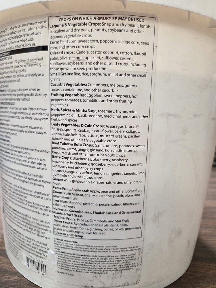 Blacksmith Bioscience Armory Beneficial Bacillus Blend 10lb