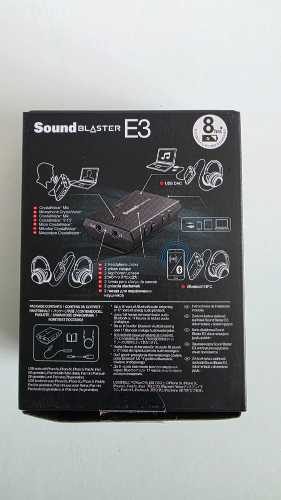 Creative Sound Blaster E3 USB DAC & Headphone Amplifier With Bluetooth SB1610