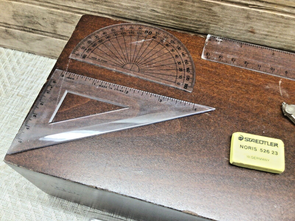 STAEDTLER Drafting Tools Compass Pencil Set - MISSING PEN & LEAD TUBE