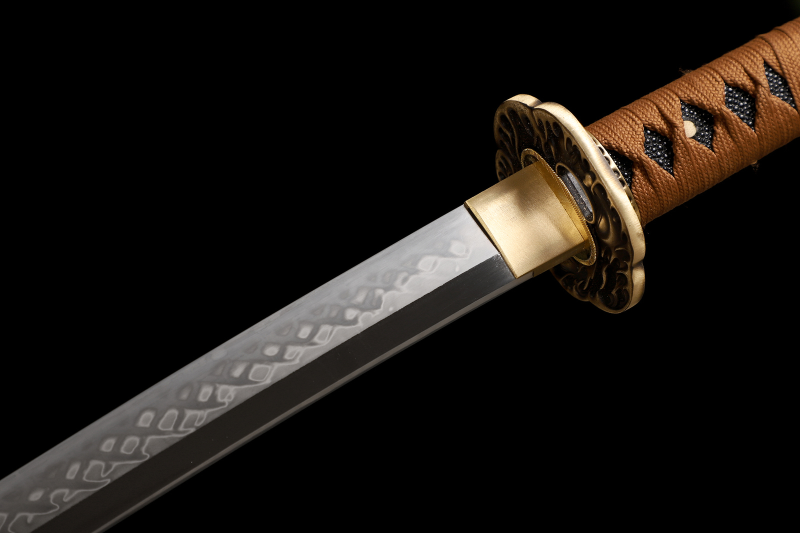 Japanese Handmade Samurai Katana Sword Clay Tempered L6 Steel Real Hamon