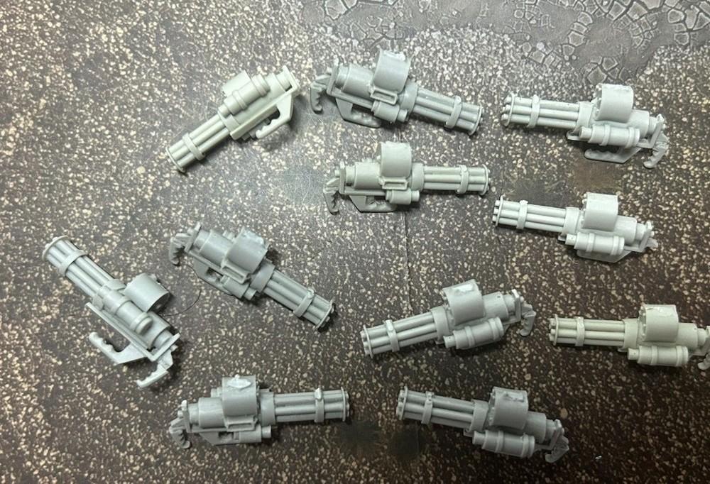 Heavy Gattling Gun Bits Pack 28mm Scale Resin Bits Pack