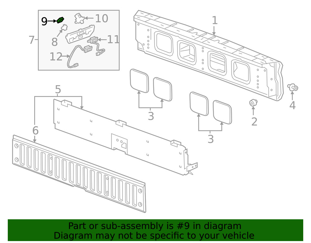 Genuine GM Rear Camera Bracket 84809886