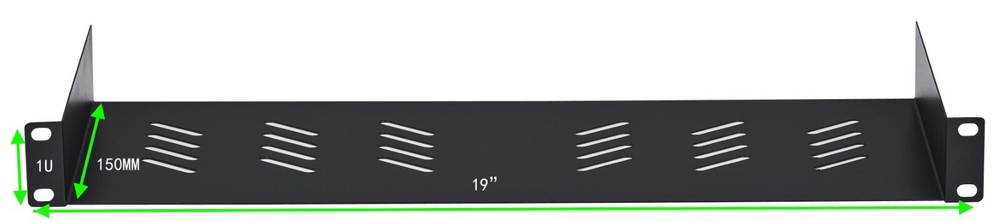 1U 19" Server Shelf Tray Vented Rack Mount Cantilever 6" Deep Depth Network