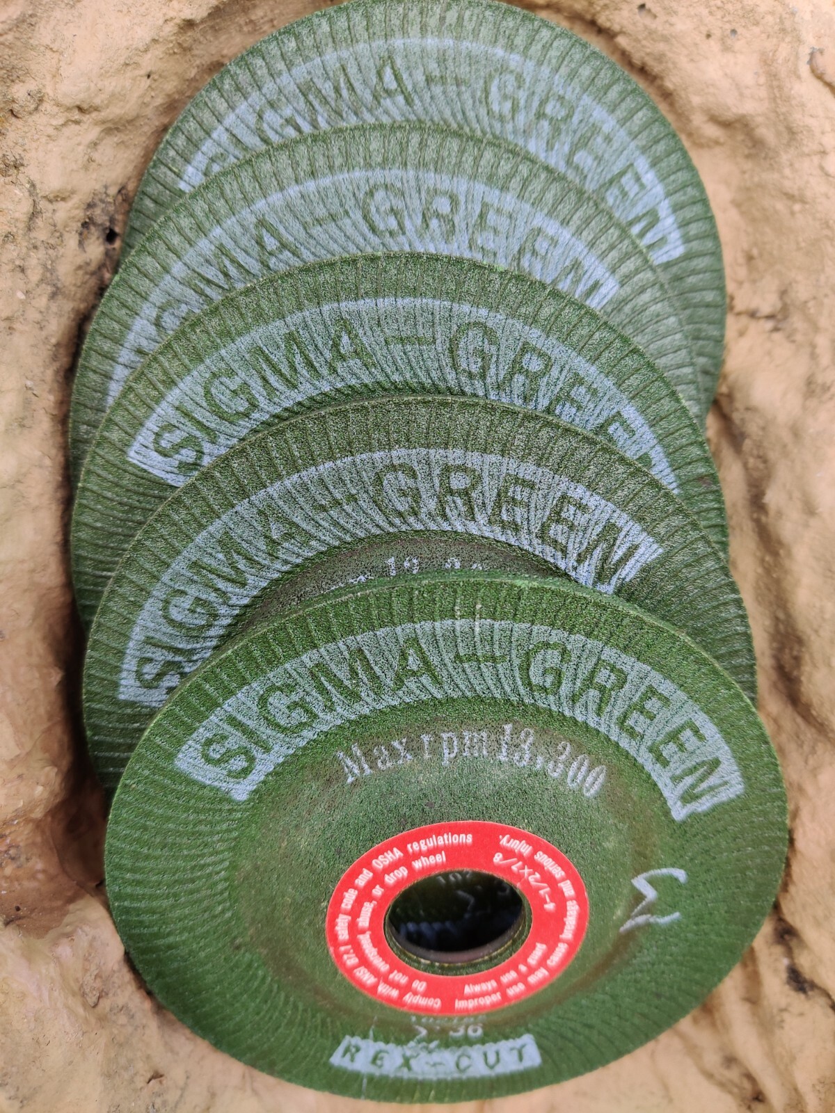 5 pk REX-CUT 4 1/2 X 7/8 T36 Sigma Green 730000