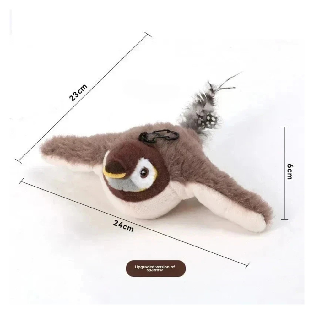 USB Interactive Flying Bird Cat Toy Electronic Sparrow Simulation Flapping Wings