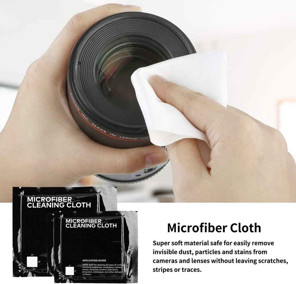 Comprehensive DSLR Camera Cleaning Kit with APS-C Swabs & Microfiber Cloths