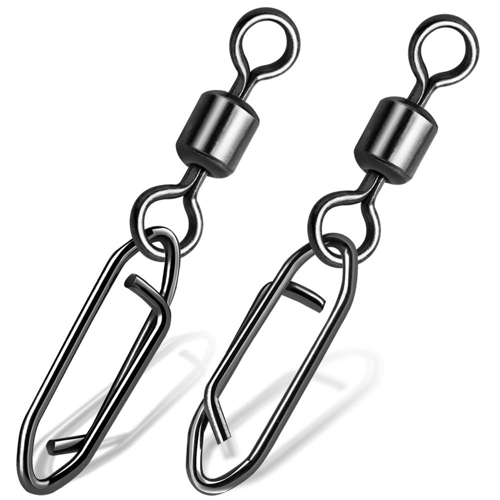 Fishing Speed Clips 50Pcs Quick Change Fishing Swivels & Snaps Topwater Speed...