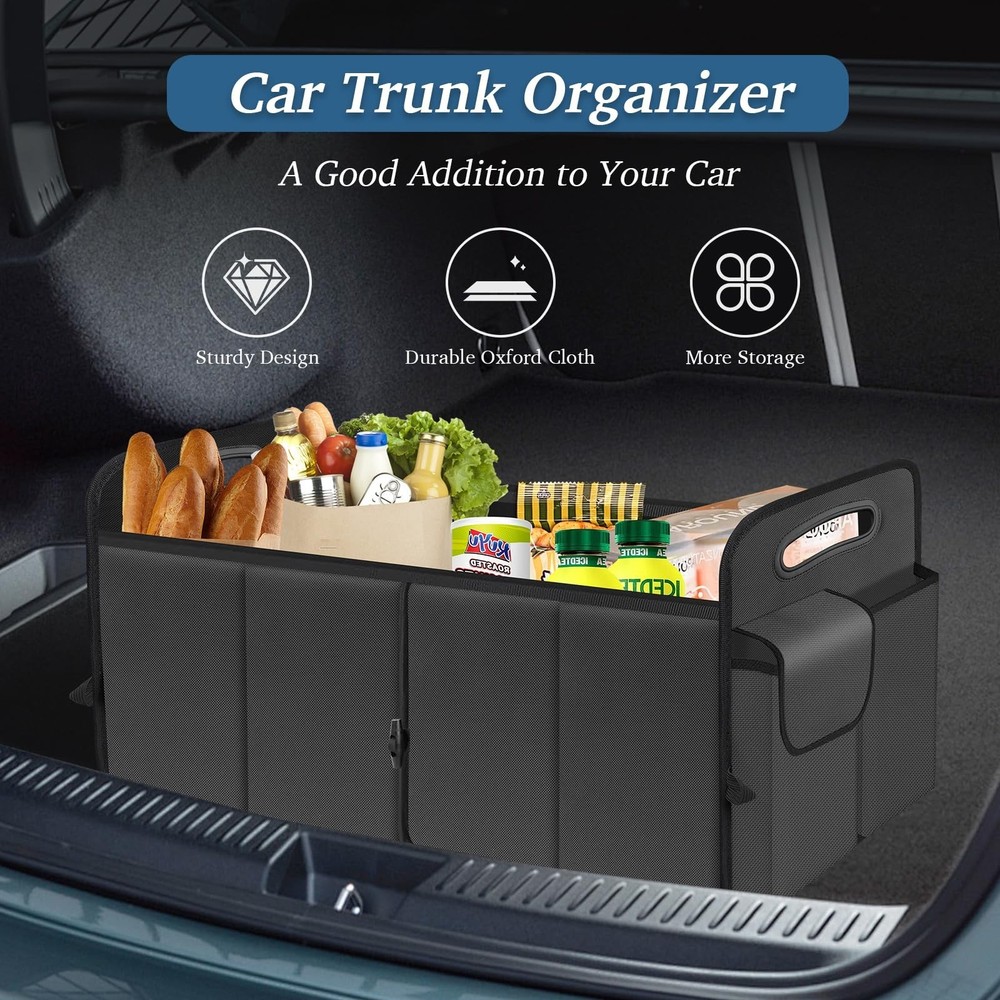 Trunk Organizer, Collapsible Waterproof Multi-Compartment Trunk Organizer for...