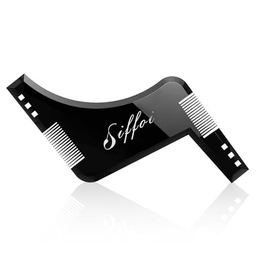 2PCS Beard Shaping Tool Set Large with Comb for Precise Jaw Cheek Lines