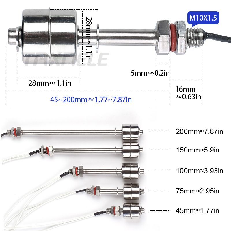 Metal Float Switch Stainless Steel Water Tower Level Controller Sensor Parts