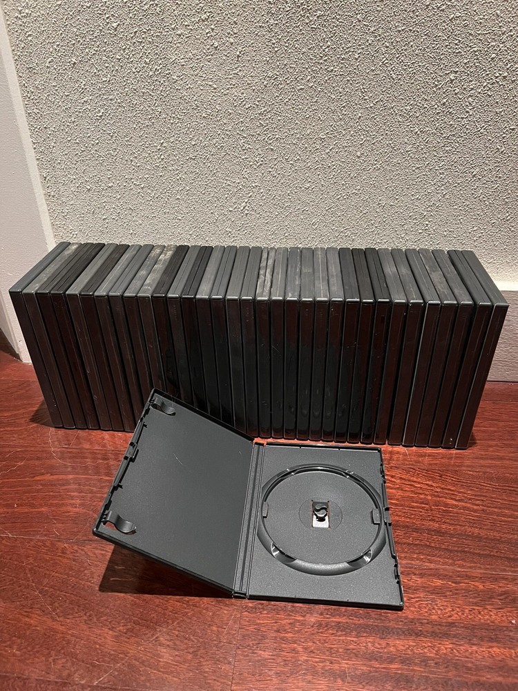 dvd cases empty black 34 qty