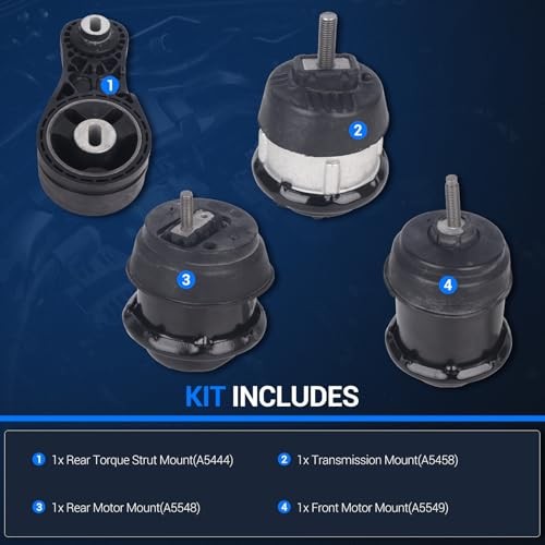 Engine Motor and Trans Mount Kit Compatible with Chevy Traverse Buick Enclave