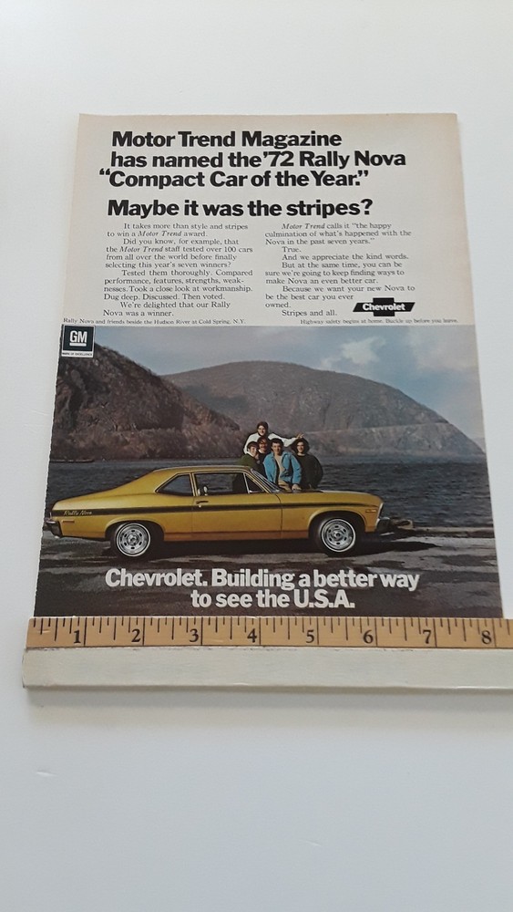 1972 CHEVROLET NOVA ORIGINAL 1972 AD