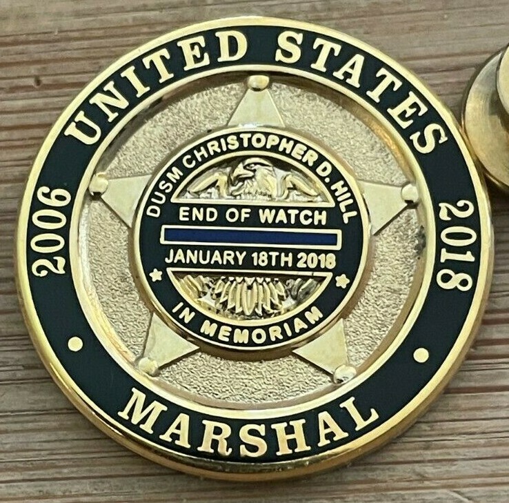 US Marshals Service - DUSM Christopher Hill Commemorative EOW Lapel Pin