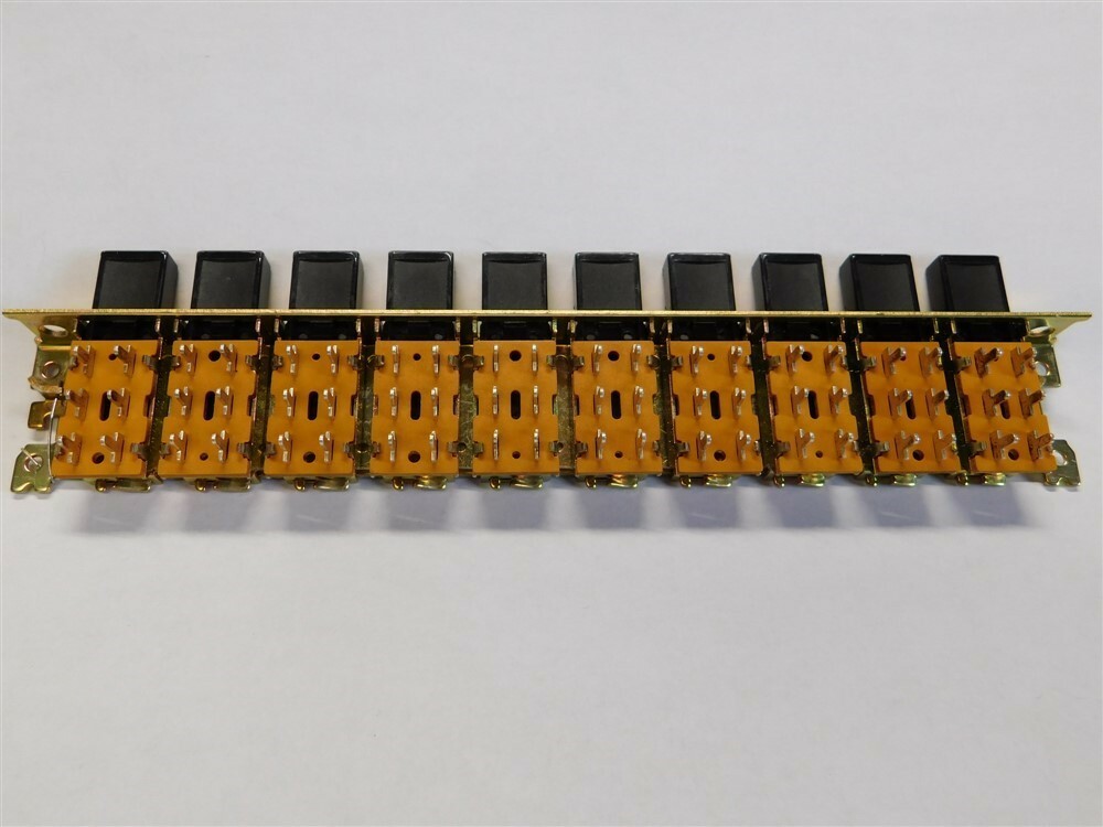 Switchcraft 65101K206 10-Station Pushbutton Switches Each DPDT Solid Buttons