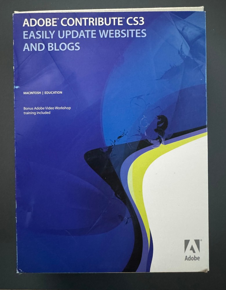 Adobe Contribute CS3 Web Publishing DVD for MacOS 10.4.8 Tiger