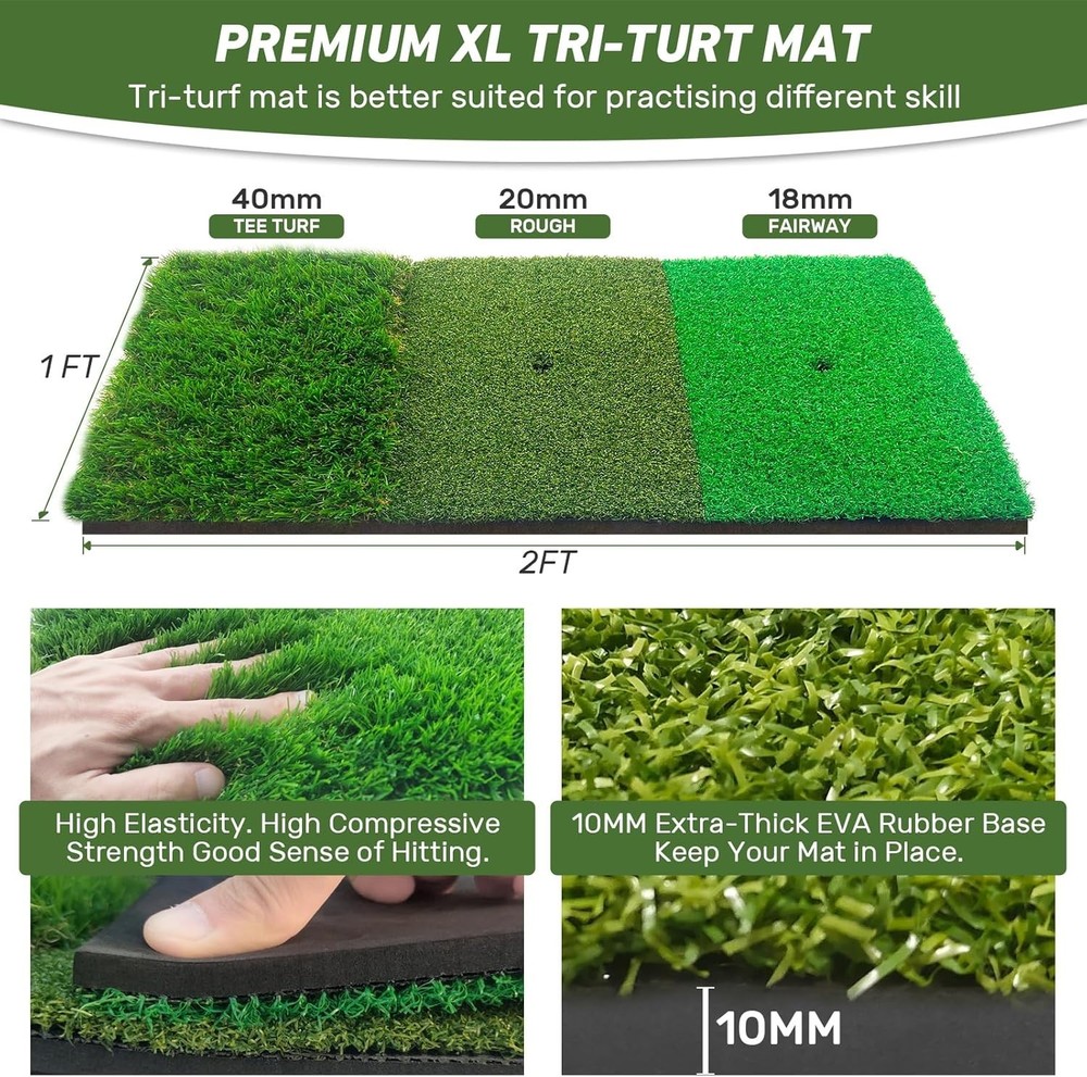Durable Multi-Target 10x7FT Golf Practice Net Set with Carry Bag & Accessories