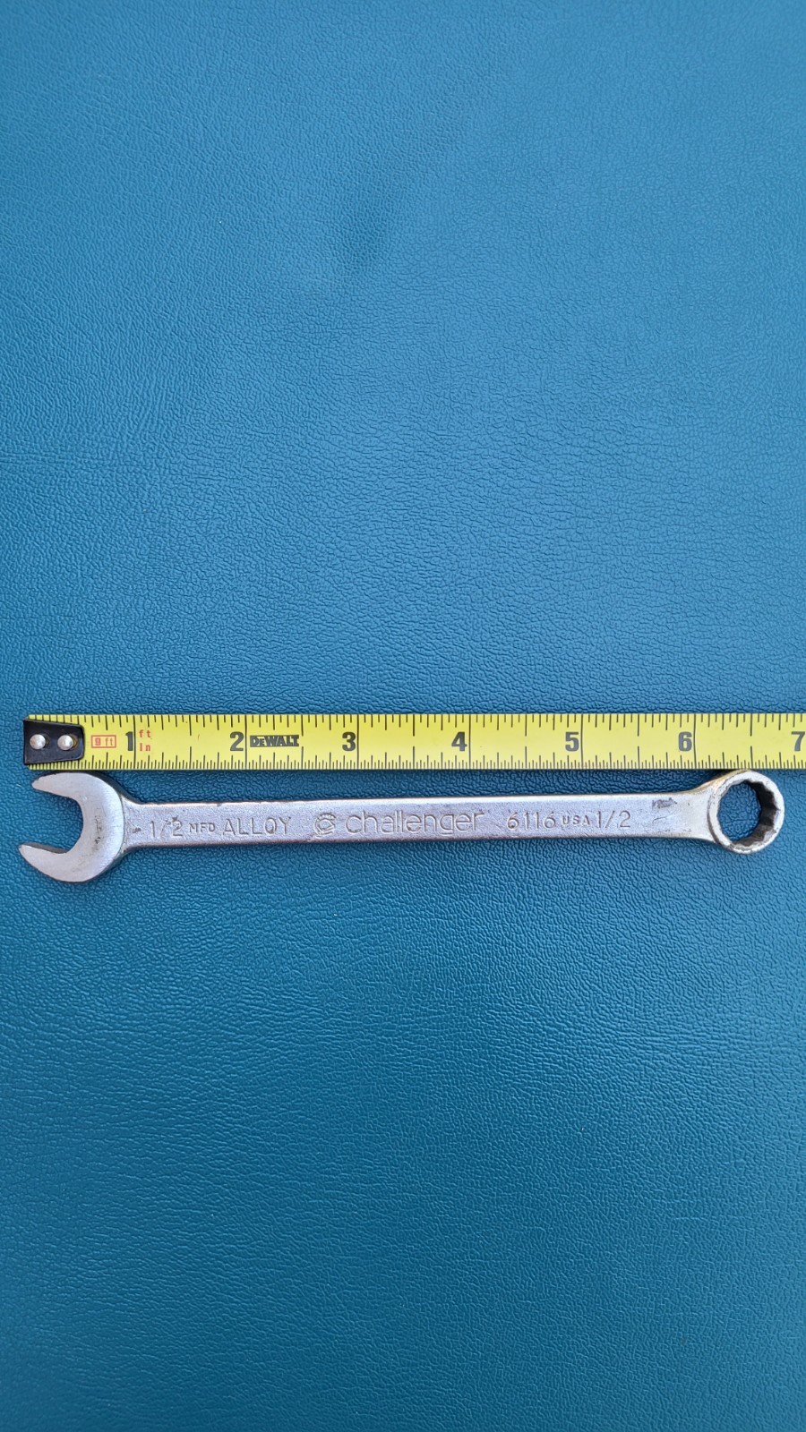 Challenger 1/2" Combination Wrench,12 Pt Vintage . 6116 USA MADE.