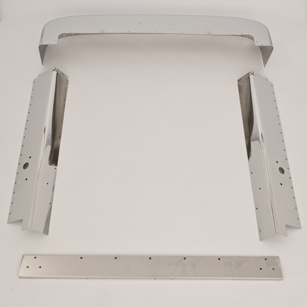 Chrome Front Grille Grill Surround Replacement For Peterbilt 379 Extended Hood