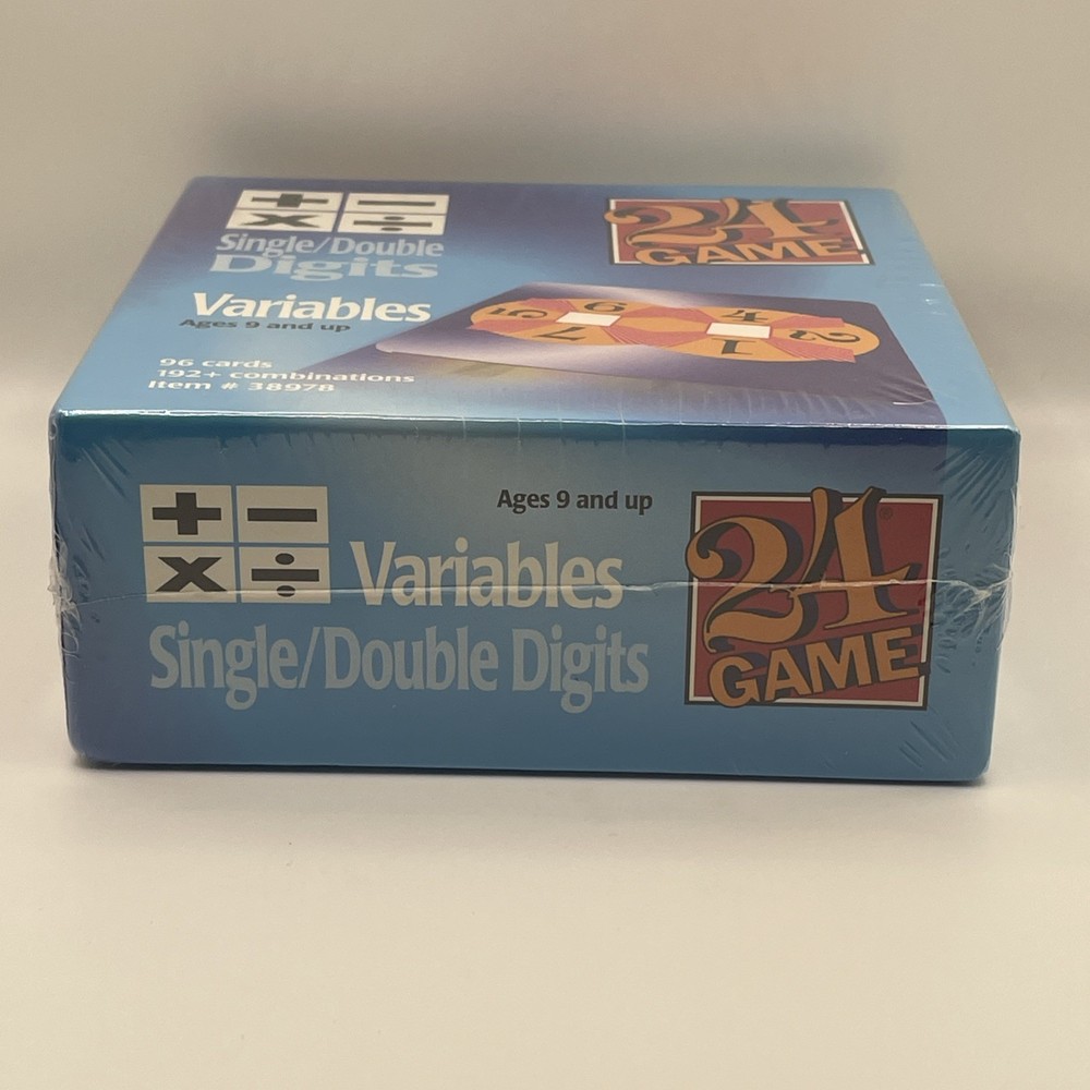 NEW 24 Game Variables Single/Double Digits Card Math Game 96 Cards