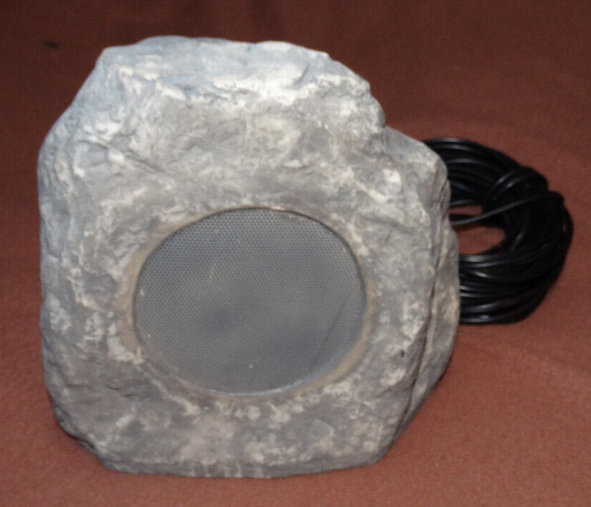 Outdoor 6 1/2" 2-way Grey natural ROCK Garden landscape Speaker w/50' foot cable