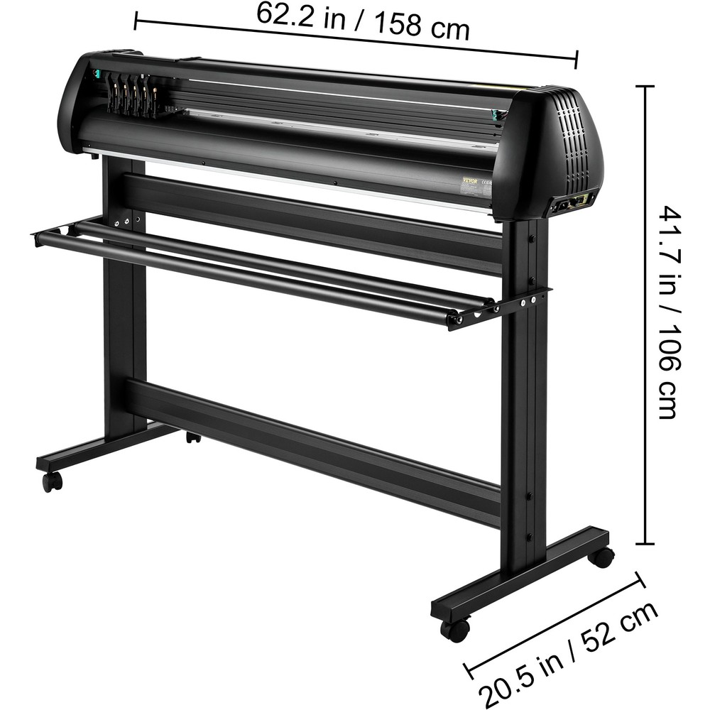 VEVOR Vinyl Cutter Machine Cutting Plotter 53in SignMaster Decal Maker Bundle