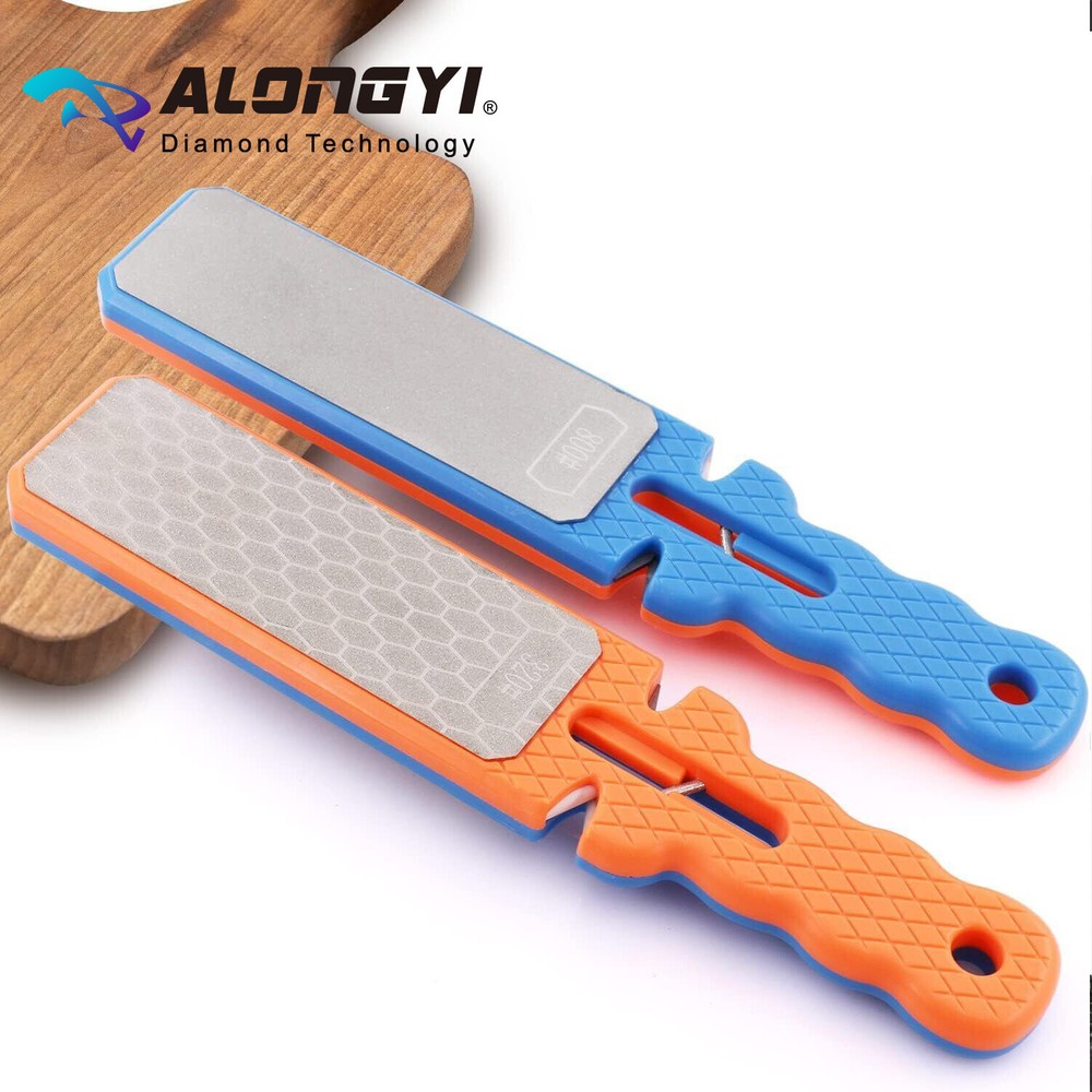 2pcs-Diamond Double Sided Handheld Knife Sharpener 5 in 1 Sharpening Stone