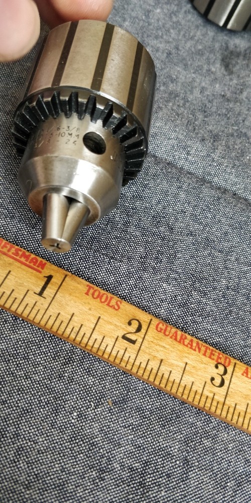 NOS JACOBS Threaded Drill Chuck 31B cap: 1/16-3/8 Mount: 3/8-24
