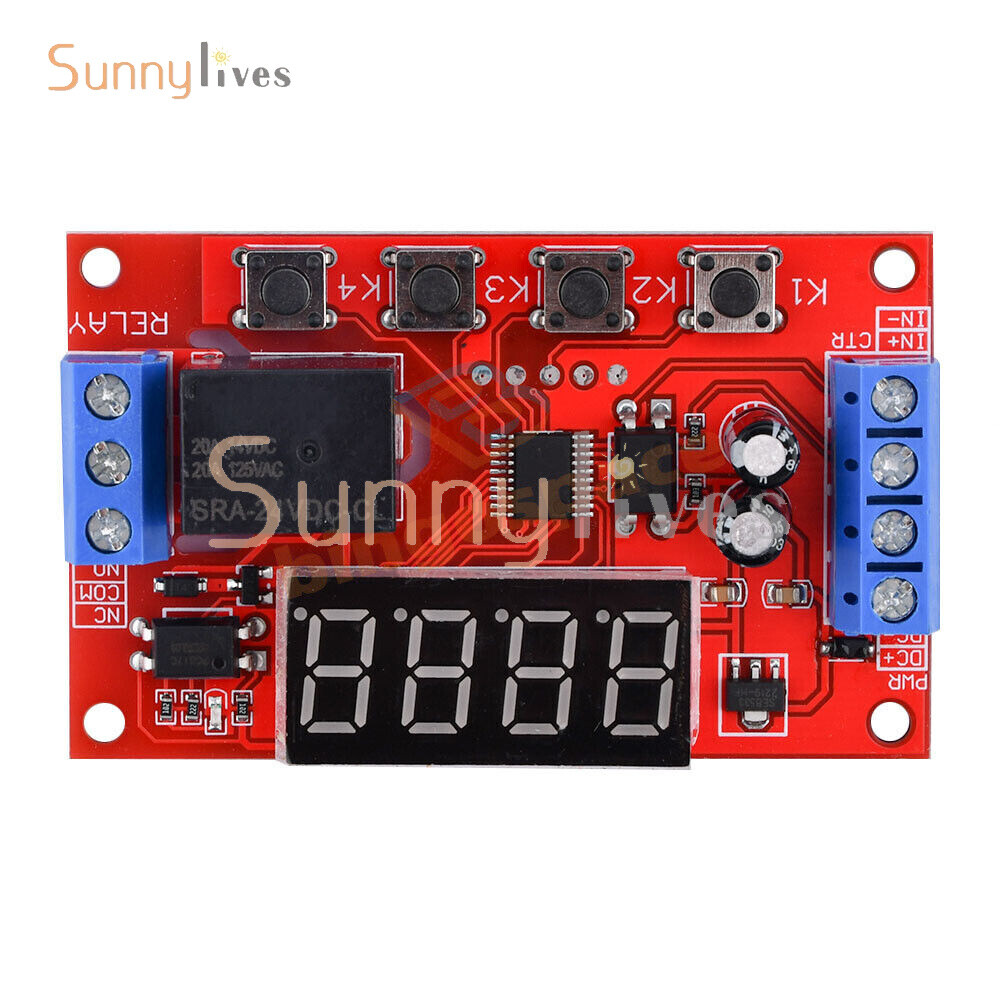 DC5V/12V/24V Time Delay Relay Module Timing Optocoupler Isolated Pulse Cycle US