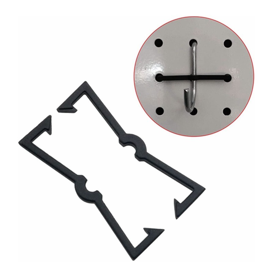 100X Black Plastic Peg Hooks Lock Fixer Peg Board Hook Pegboard Display N775