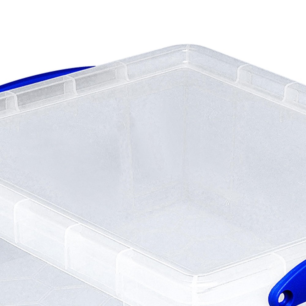 Really Useful Box 4 Pack Storage Bins, Clear Plastic Stackable Organizing Tot...