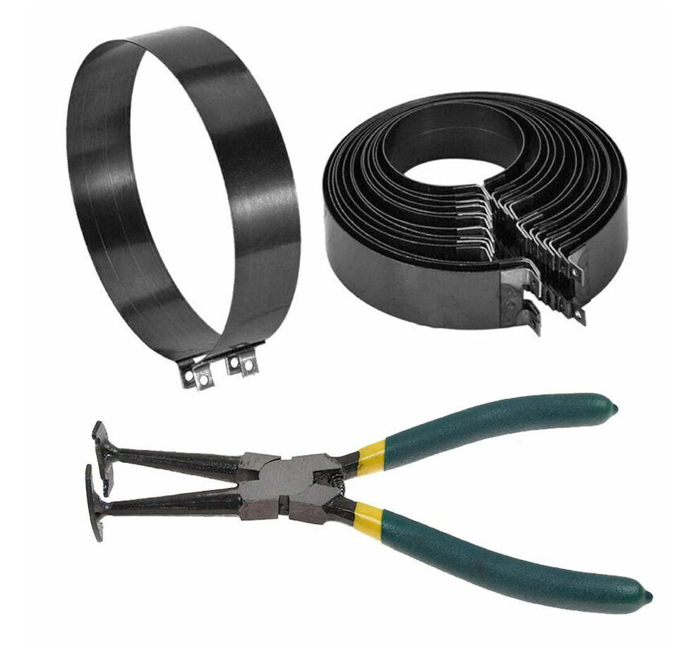 Motorcycle Piston Ring Compressor Cylinder Installer Tool Kit With Plier&14 Band