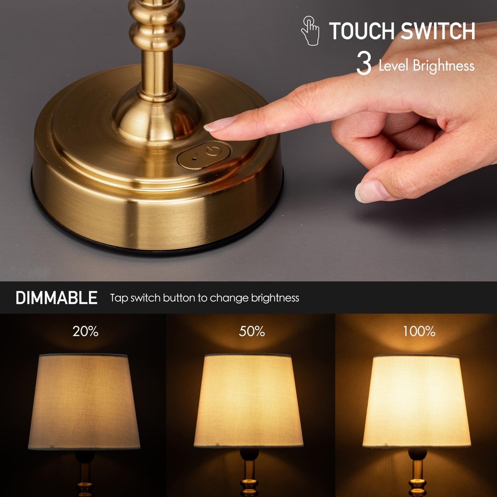 O’Bright Seraph mini – Cordless LED Table Lamp with Dimmer, Built-in