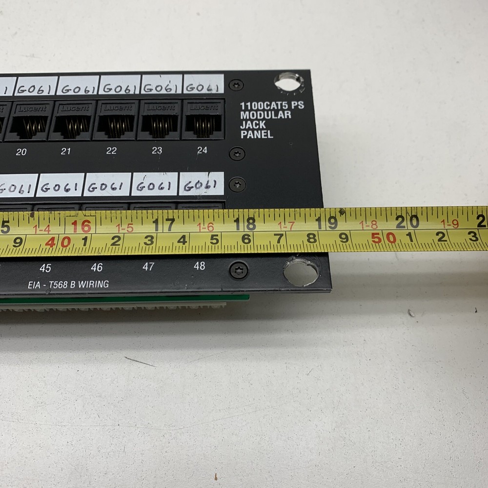 Lucent 1100CAT5-PS Modular Jack Patch Panel CAT5 RJ45 Ethernet 48-Port