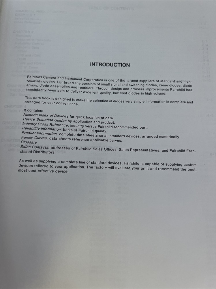 Electronics Manual Catalog Fairchild Semiconductor Diode Data Book 1978 F5