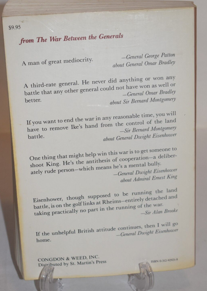 THE WAR BETWEEN THE GENERALS - INSIDE THE ALLIED HIGH COMMAND BY DAVID IRVING PB