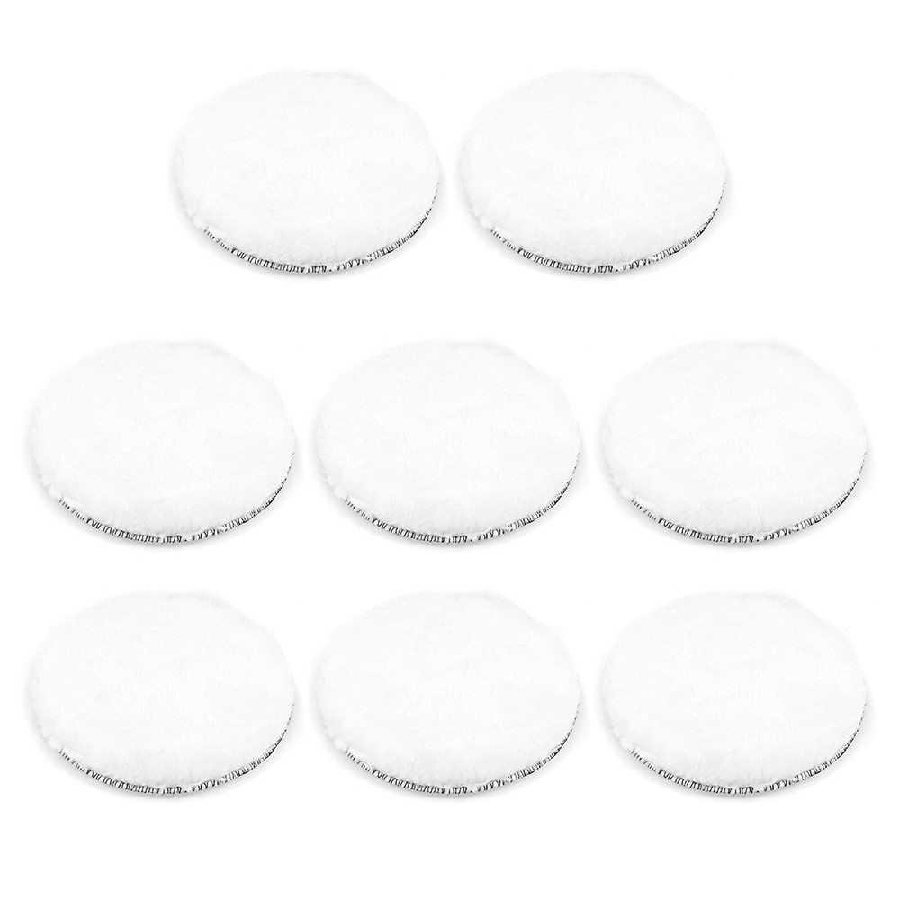 6-Inch Wool Polishing Pad Hook and Loop Buffing Wheel 8 Pcs