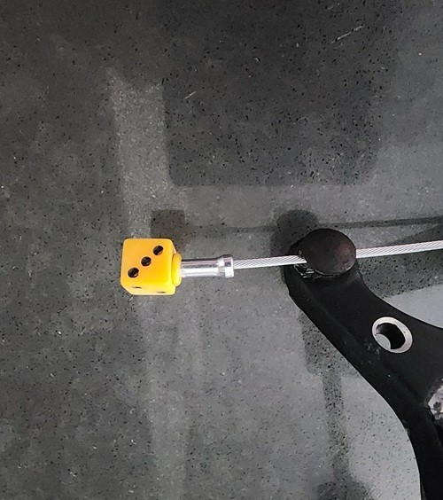 2 Dice bicycle brake cable end cap Yellow Bmx Freestyle