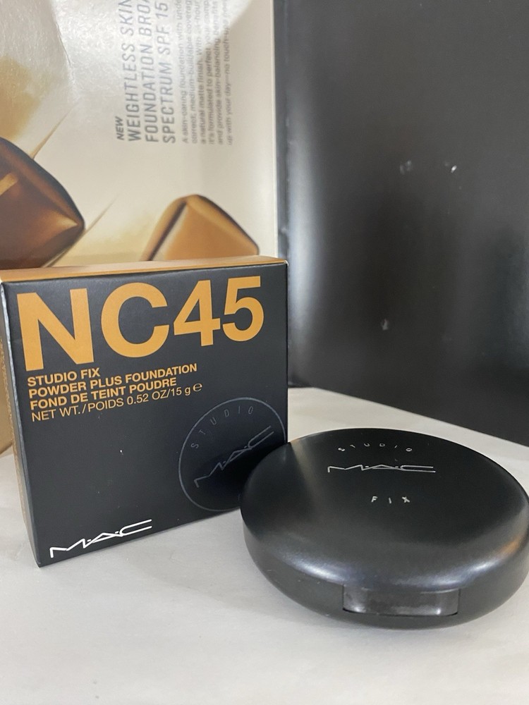 MAC Studio Fix Powder Plus Foundation, 0.52 OZ, Original / Old Formula ~ NC45