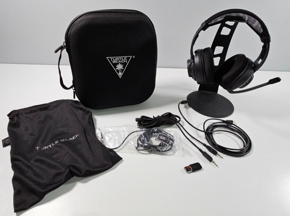 Turtle Beach Atlas Air Wireless Open Back PC Gaming Headset + Case Stand Bundle