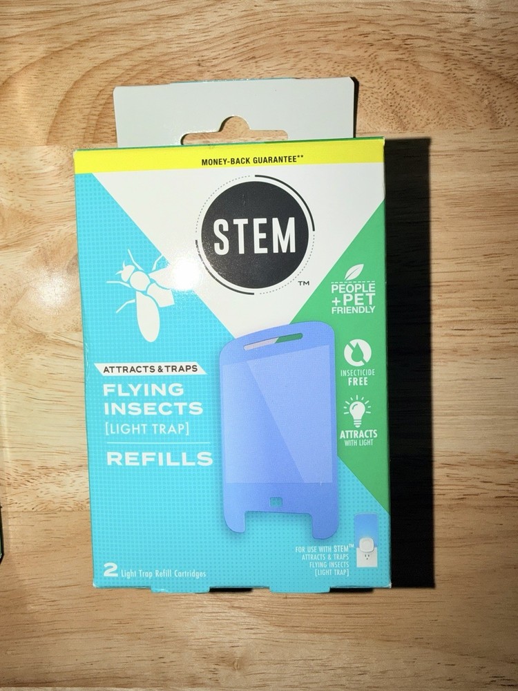 STEM Light Trap Flying Insects Starter Kit 1 Device & 3 Refills Total