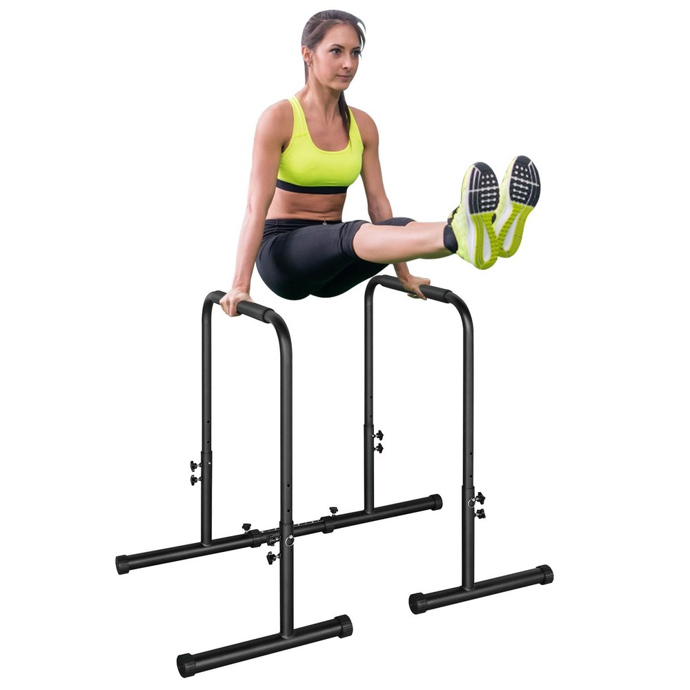 MIUDGIG Adjustable Height Parallel Push Up Stand, Parallel Bar Station for St...