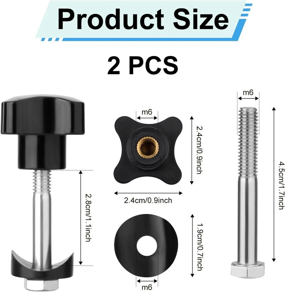 2-Sets Rollator Walker Replacement Knobs Comfortable Replacement Arm Adjustment