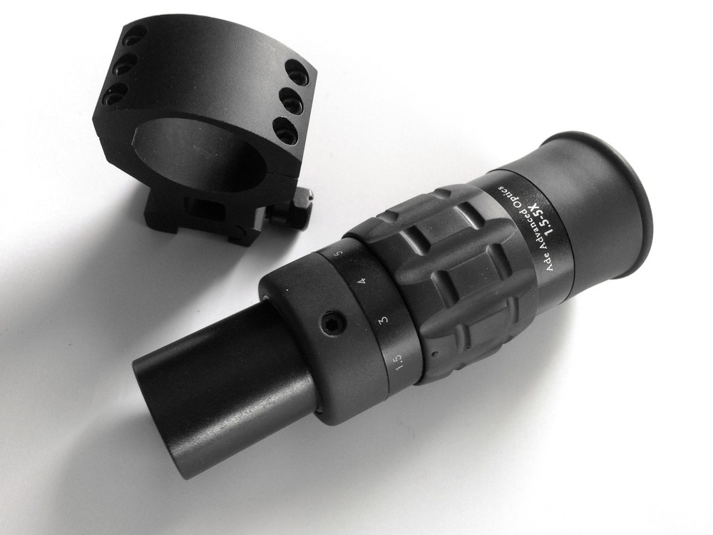 1.5-5 Variable Zoom Magnifier 4 Eotech Aimpoint Red Dot Sight 3x 4x 5x w/Mount