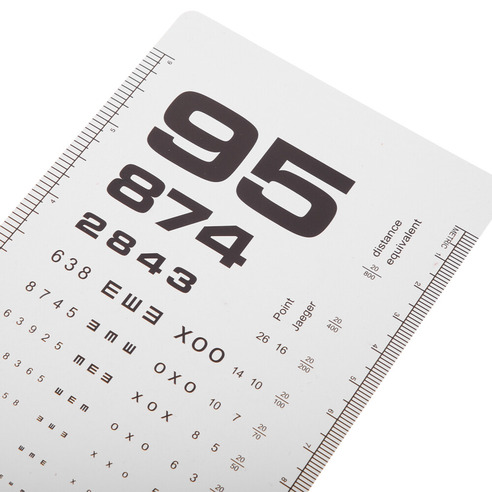 Plastic Eye Chart Vision Testing Eye Chart Portable Eye Chart Double Sided Eye