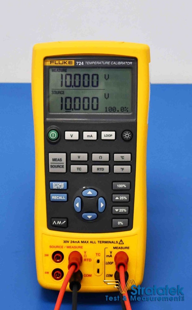 Fluke 724 Process and Temperature Calibrator NIST Calibrated with Data