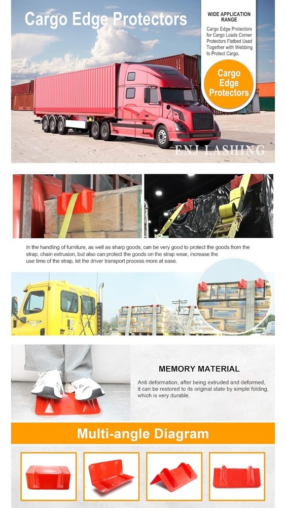 20 Pack Flatbed Edge Protectors for Cargo Loads (Red)